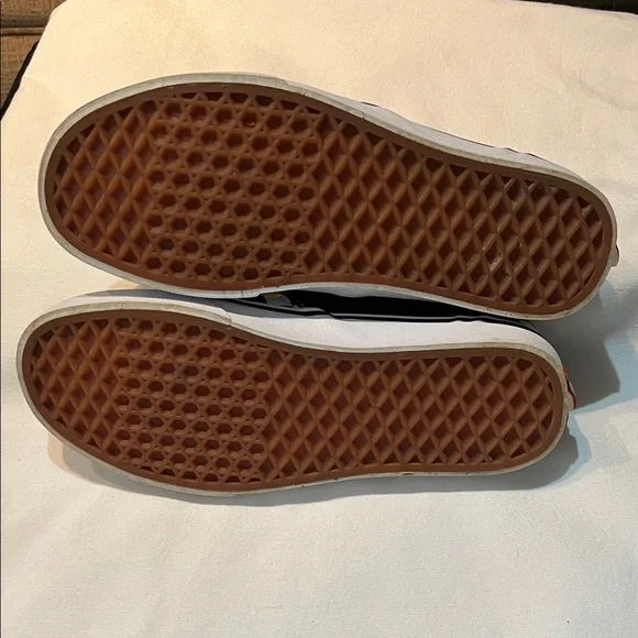 Vans Women’s Slip-On Sunflower Checkerboard - Black & Yellow - Picture 6 of 7